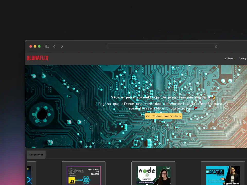 captura del proyecto /projects/aluraFlix.webp